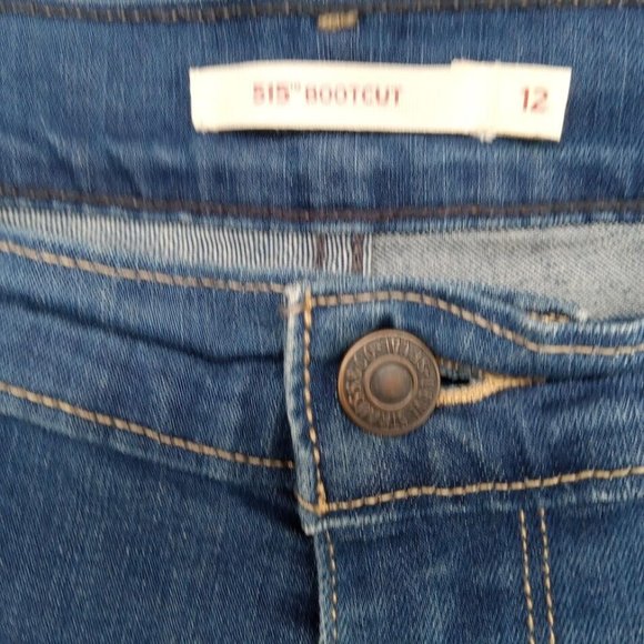 Levis Jeans Womens 12 Blue Faded 515 Bootcut Casual Everyday Basic Classic Denim - Picture 3 of 11